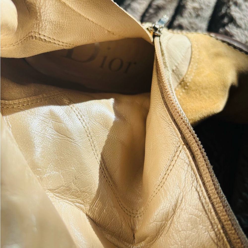 Dior Cream and Tan Heeled Boots - Picture 6 of 7